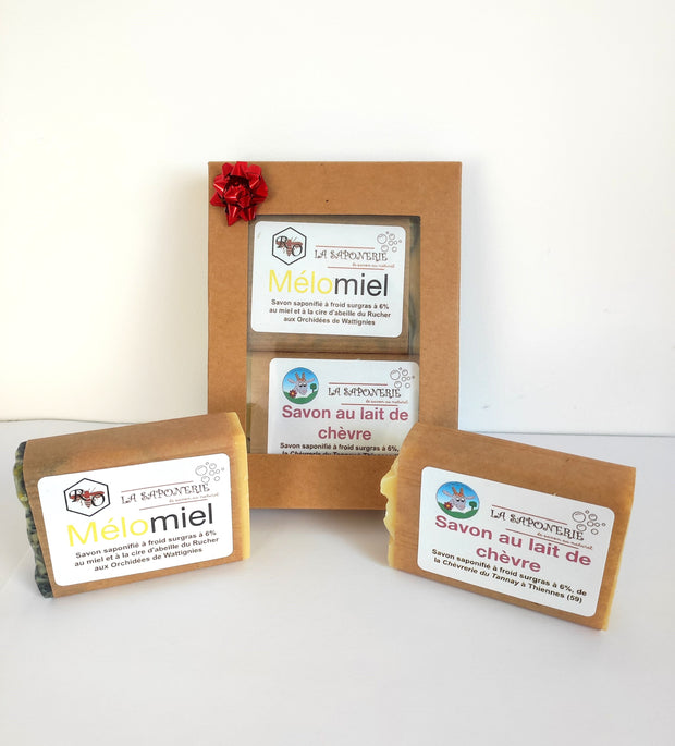Coffret 2 savons Mélomiel - chèvre