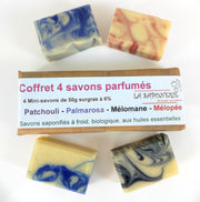 Coffret de  4 Mini-savons parfumés de 50 g