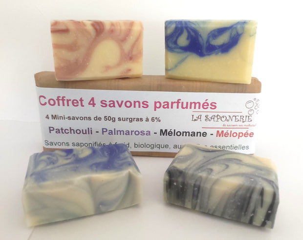 Coffret de  4 Mini-savons parfumés de 50 g